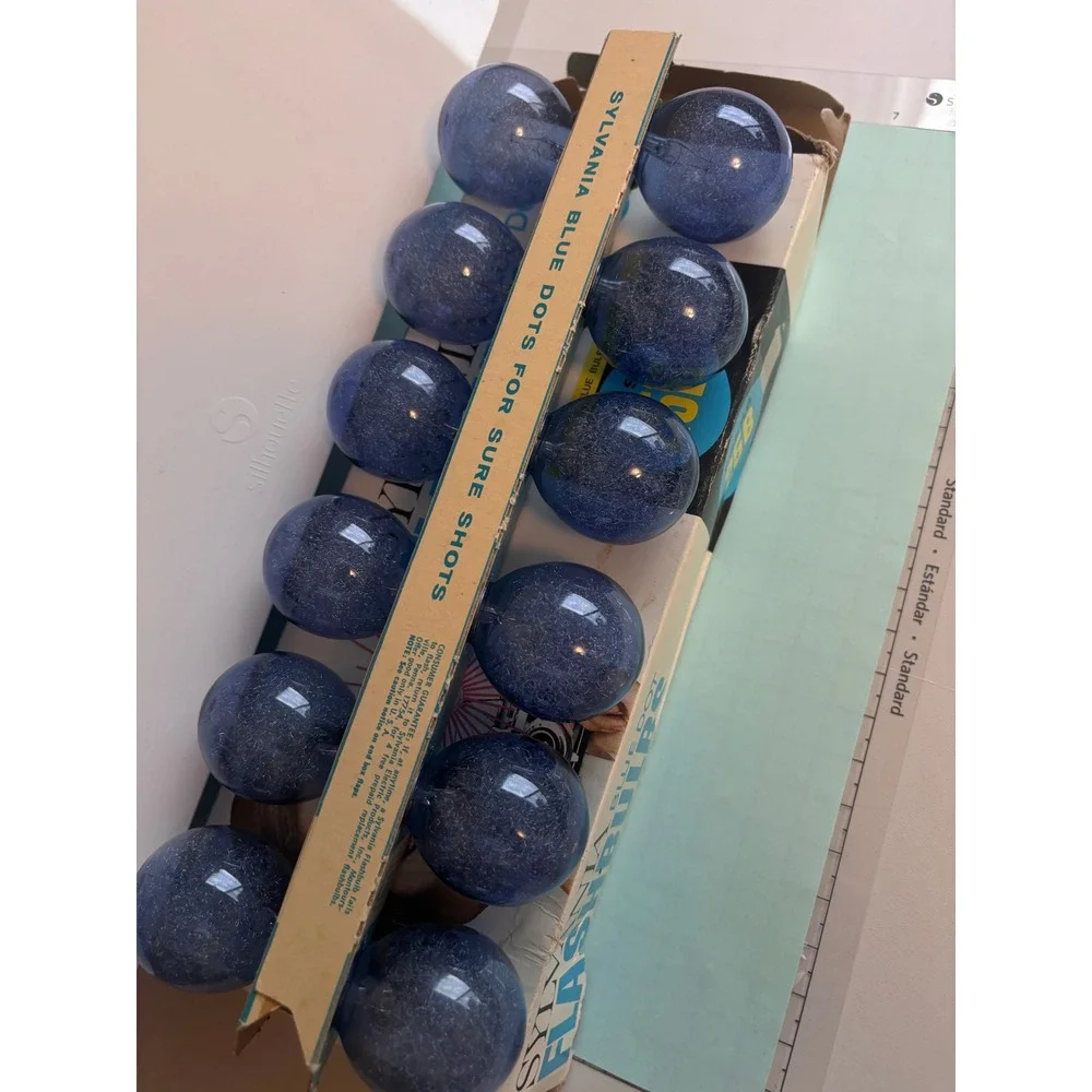 Sylvania Flashbulbs Unisex OS Blue Press 25B 25 Vintage Camera Flash Bulbs